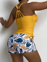 Bikini de dos piezas para mujer, traje de baño Sexy, Bóxer, conjunto de Tankini, ropa de playa - details 2