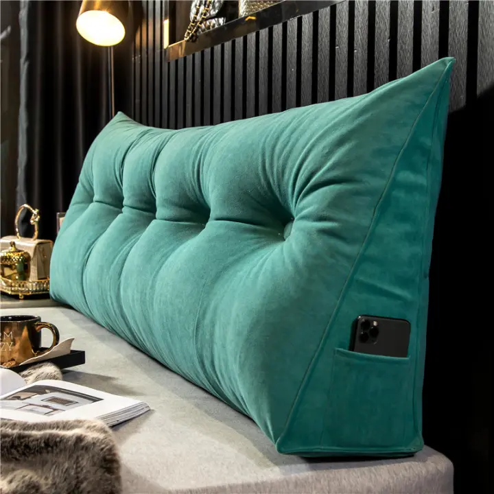 Cojín triangular para cabecero de cama, almohada de lectura con respaldo grande, soporte de posicionamiento para el cuerpo, para - 1