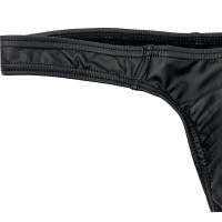 3 / kit Tanga Hombre Sexy Imitación Cuero G String Tanga Ropa Interior Aspecto Mojado Bolsa Abultada Lencería Calzoncillos T-back - details 2