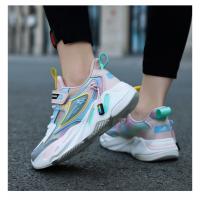 Zapatos de marca para niños, zapatillas de deporte para niñas, zapatos deportivos transpirables para niños, zapatillas de tenis cómodas informales de color rosa a la moda para uso diario - details 14