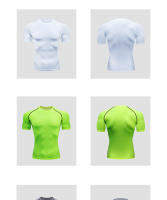 Nuevos productos fitness abdomen apretado deportes moldeador corporal transpirable de secado rápido tops de entrenamiento camiseta siete - details 0