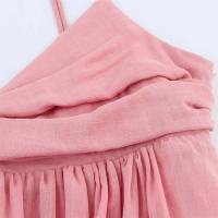 PB&ZA2025 vestido suelto sin espalda con escote en V y tirantes de dopamina de temperamento dulce falda larga nueva ropa de verano para mujer - details 5