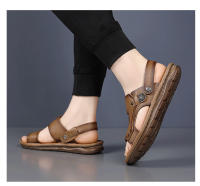 Nuevo exterior sandalias de cuero transpirable zapatillas de cuero genuino suela de tendón de ternera zapatos de playa hombres conducción - details 13