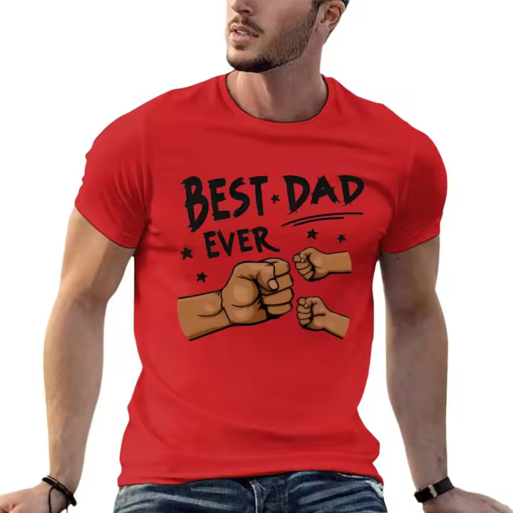 Camiseta de Verano Creativa para Hombres Cuello Redondo Casual de Manga Corta - 1