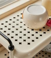Cup storage rack desktop water cup storage rack dining side cabinet tea cup drain rack cream style kitchen cup rack kitchen storage rack cosmetics storage - details 5