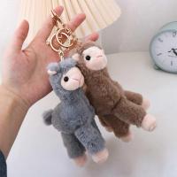 Colgante de muñeco de peluche a la moda, bolsa de regalo hecha a mano para niños, decoración, llavero de Alpaca, llavero de oveja, llavero de juguete de peluche, llavero de Animal - details 1