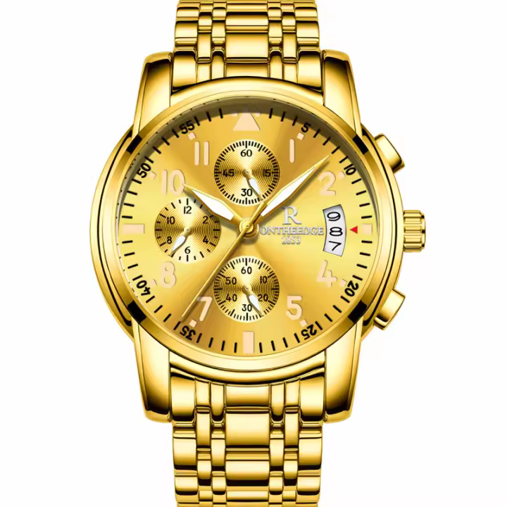 Reloj de acero multifuncional hombre cuarzo 6 pin negocios reloj no mecánico - 1