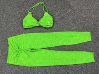 Traje de entrenamiento de gimnasia reforzado deportivo para mujer, ropa deportiva para mujer, traje de yoga rojo, negro y rosa 2024 - details 3