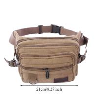 Riñoneras multicapa de 4 capas, bolso de lona multifunción de gran capacidad para el pecho, bolsillo para teléfono, riñonera, riñonera para ciclismo - details 0