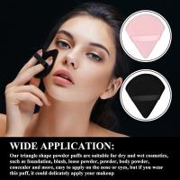 12 piezas de esponja de maquillaje triangular reutilizable, lavable y suave para base, polvo y cuerpo - details 5