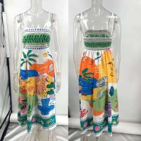 Hermoso y elegante vestido de playa para mujer, ribete con estampado de correas, moda de verano, novedad 2024 - details 6