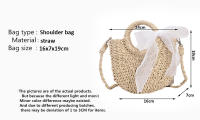Bandolera tejida de paja para mujer, hecho a mano Bolso pequeño, bolso bohemio de playa de ratán, Verano - details 0