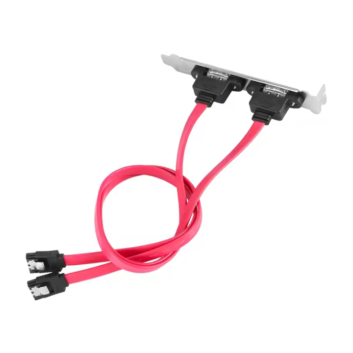 Cable SATA Serial ATA de doble puerto a cable adaptador de soporte ESATA - 1