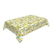 Mantel rectangular con hojas de árbol de limón, mantel antiarrugas, impermeable, paño limpiable, decoración de mesa para el hogar - details 2