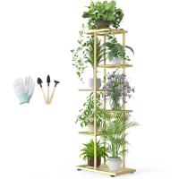 Estante de Almacenamiento para Plantas Metal Negro, Herramientas de Jardín y Guantes, 141 cm, Para Interior y Exterior, Escaleras para Plantas, para Balcón - details 7