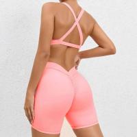Conjunto de pantalones cortos cruzados sin espalda para mujer, ropa deportiva de 2 piezas, ropa de entrenamiento PIESS, ropa deportiva - details 19