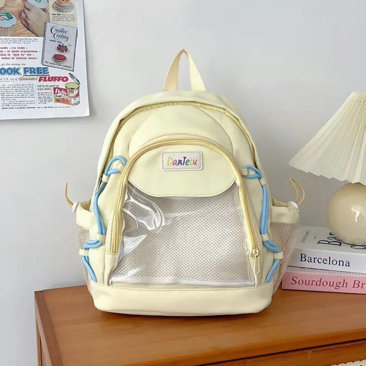 Mochila Escolar de Nylon Gran Capacidad, Pequeño Bolso, Fresco y Dulce, Venta al por Mayor - 1