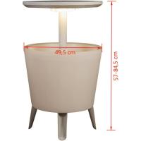 Mesa Nevera para Exterior y Jardín, Ratán, Color Crema, Capacidad 30 L, 45 latas - details 14