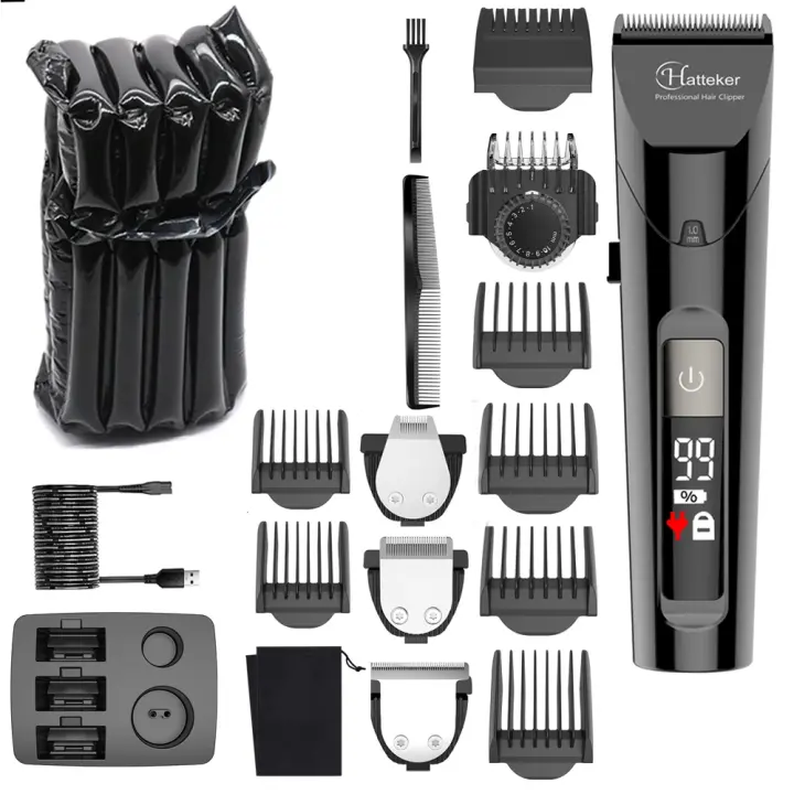 Cortadora de pelo recargable para hombre, cortadora de pelo profesional para Barba, cortadora de pelo eléctrica para hombre, máquina de corte de pelo lavable - 1