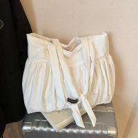 Bolso de Hombro de Algodón y Lino de Gran Capacidad 2025 Bolso Plisado Dulce y Perezoso - details 2