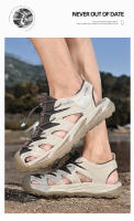 Sandalias de cuero de vaca de verano Tamaño grande para hombres Estilo casual de playa - details 14