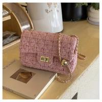 Bolso Cruzado de Tweed para Mujer Correa Ajustable Patrón a Cuadros Cierre de Cremallera Duradero - details 4