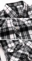Camisa de Manga Larga con Estampado Geométrico a Rayas Estilo Casual para Hombres - details 10