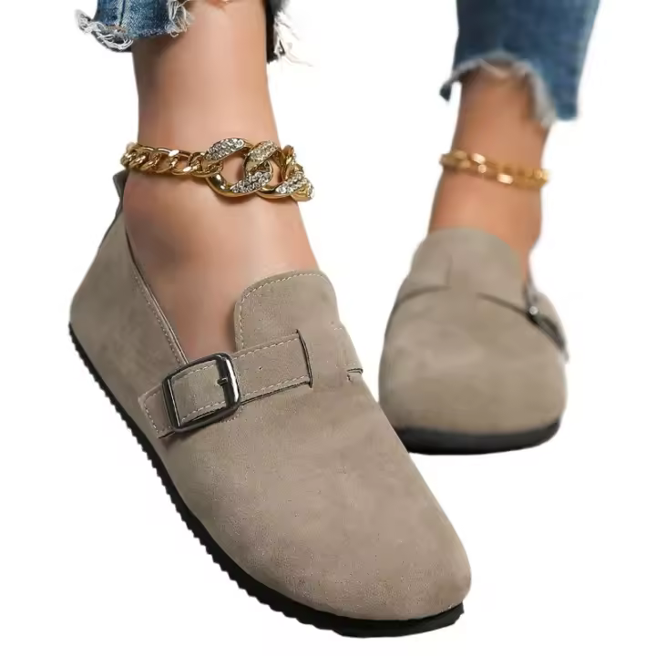 Zapatos planos cómodos informales sin cordones para mujer - 1