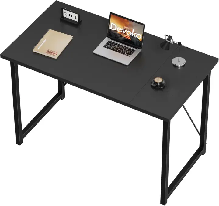 Escritorio pequeño para Ordenador, 100 x 50 x 73 cm Escritorio, Mesa de Oficina en casa, Escritorio para Ordenador portátil, Mesa de Diseño Industrial Blanco - 1