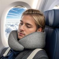 Almohada De Viaje De Espuma Viscoelástica Pura, Suave Y Transpirable, Funda Lavable A Máquina, Kit De Viaje En Avión, Almohada - details 0