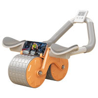 Ruedas de rodillo de ejercicio de rebote automático, equipo de fitness para entrenamiento de fuerza central, gimnasio en casa, equipo de fitness con alfombrilla para arrodillarse, ruedas de - details 0