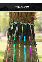 Bastón de Trekking plegable portátil para exteriores, bastón de senderismo para acampar de 5 secciones, telescópico nórdico para ancianos - details 13