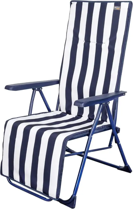 Playa Plegable de alumnio y textileno, multiposición 5 Posiciones, Peso máximo soportado 110kg, antivuelco, Medidas 75 x 63 x 43/114 cm, hamacas Plegables - 1