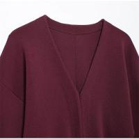 Conjunto de Punto Casual para Mujer de 2 Piezas Suéter con Cuello en V y Falda A-línea - details 1