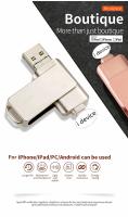 Tarjeta de Memoria USB3.0 Rotativa para iPhone 2TB, 1T, 512G Interfaz de Hardware Type-C a Lightning A Prueba de Golpes - details 0