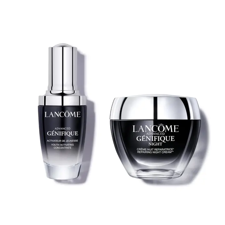 Lancôme Overnight Strengthen & Repair Skincare Duo - Sérum antienvejecimiento y crema de noche Advanced Génifique - 1