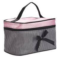 Bolsas de Maquillaje a Rayas con Lazo Neceser de Viaje para Mujer Organizador de Aseo de Belleza - details 9