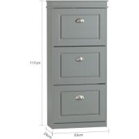 Estrecho con 3 Puertas Abatibles Organizador para Zapatos Blanco FSR94-W ES - details 11