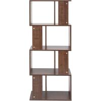 Estantería decorativa/estantes flotantes/Estantería de madera/Estantería con 4 estantes, oficina,modular, sala de estar, biblioteca - Display Shelf SRK-W3 - Marrón ceniza - details 77