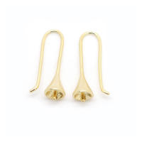Latón color oro de 18 quilates, compatible con cuentas de medio agujero con ganchos de medio pasador para pendientes, joyería de alta calidad, accesorios para manualidades. - details 87