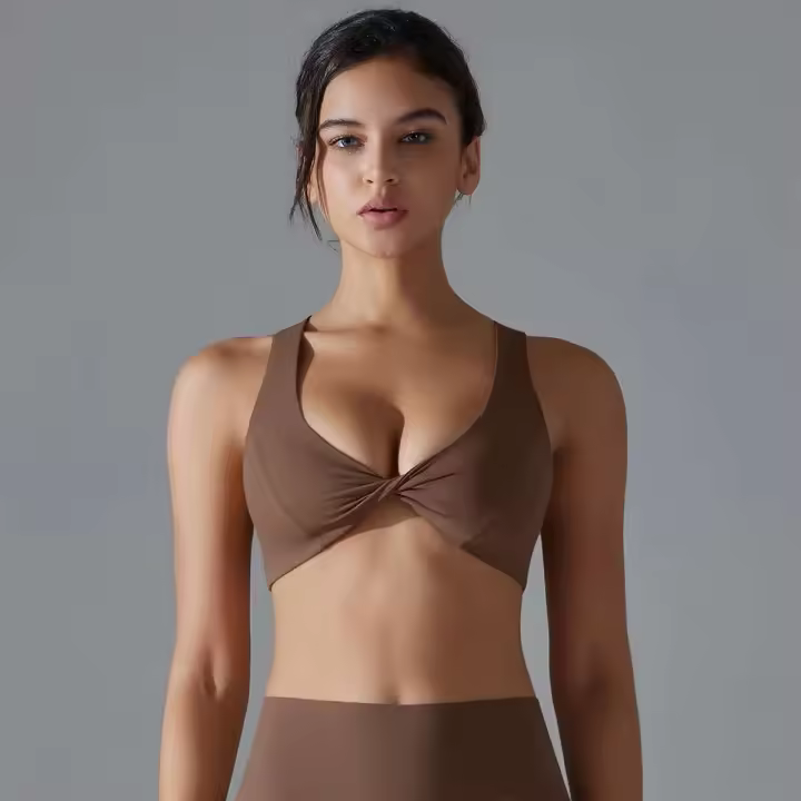 Chaleco cómodo de nailon de color sólido para yoga para mujer, sujetador deportivo transpirable, secado rápido - 1