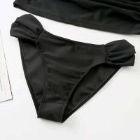 Traje de baño básico de una pieza talla grande XXL con giro frontal, tankini para mujer, ropa de playa de color sólido, traje de baño, conjunto de bikini - details 11
