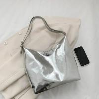 Bolso de Mano de Lujo para Mujer Asa Superior de PU Diseño Informal de Cuero Plateado y Dorado - details 16