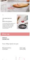 Juego de vasos franceses, rosas y rojos, copa de cristal con boca incéndica, fondo cóncavo, copa de vino y champán, azul - details 1
