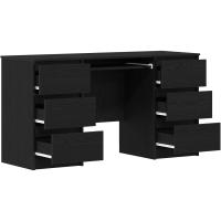 Escritorio Mesa Trabajo Estudio Muebles de Oficina Despacho Ordenador Decoración Capacidad de Almacenamiento de Madera Contrachapada Roble - details 35