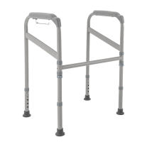 Marco envolvente para inodoro, marco para asiento de baño, barra de soporte de seguridad para inodoro, plegable, 56x46cm/22x18 pulgadas, acero al carbono, PE para inodoros en todo tipo de hogares - details 2