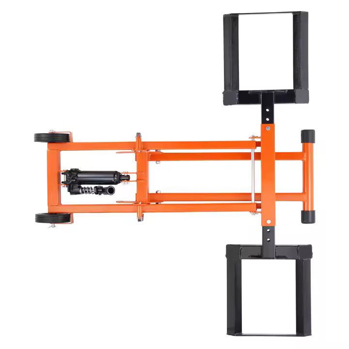 SucceBuy Elevador para cortacésped - Capacidad de 500 libras, gato hidráulico, acero al carbono sólido para tractores y cortacésped de giro cero, naranja - 1