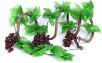 Decorativas de plástico para Vino Uvas Frutos Artificiales  Frutas y Verduras