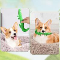 Juguete chirriante de látex para perros de dibujos animados, resistente a mordeduras, juguetes interactivos para masticar para cachorros, forma de lagarto, juguete de entrenamiento con sonido para perros, Limpieza de dientes - details 3