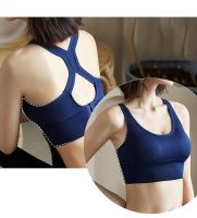 Sujetadores deportivos sexys con espalda cruzada para Yoga, camiseta sin mangas para mujer, Fitness, gimnasio, a prueba de golpes, sin costuras, entrenamiento para correr, ropa interior de secado rápido, chaleco - details 4